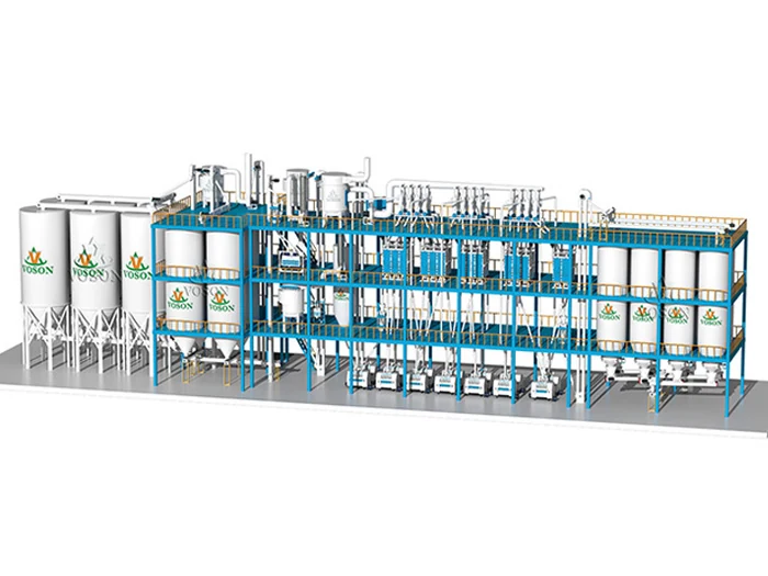 Conception 3D d’un système industriel complet de mouture du maïs de 500 T/J